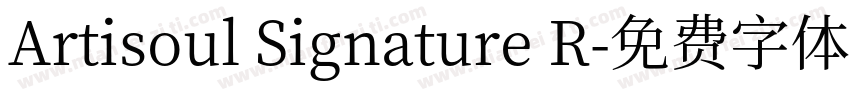 Artisoul Signature R字体转换